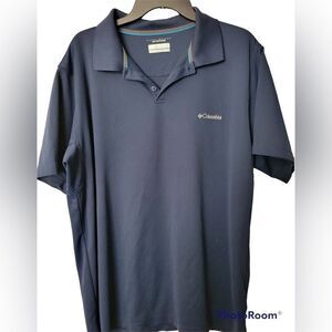 Columbia Omni-Shade Navy blue polo size Large